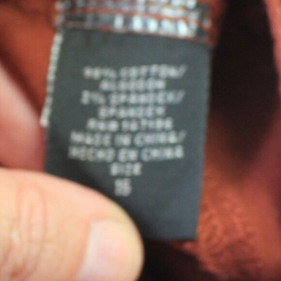 #429 A3 Denim Burnt Orange Red Jeans Size 16 - Picture 7 of 8